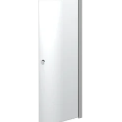 Scanbad brusedør halvrund satin/klart glas model 90