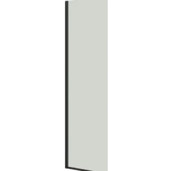 Scanbad brusevæg D 69x197,8cm mat sort/klart glas