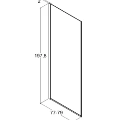 Scanbad brusevæg 79x197,8cm