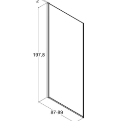 Scanbad brusevæg 89x197,8cm