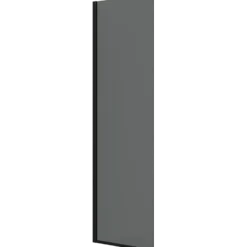 Scanbad brusevæg 69x197,8cm sort/røgfarvet glas