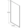 Scanbad brusevæg 99x197,8cm sort/røgfarvet glas