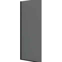 Scanbad brusevæg 99x197,8cm sort/røgfarvet glas
