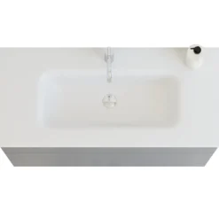 Scanbad Delta vaskeskab m/Dewy håndvask 100cm mat grå