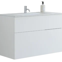 Scanbad Delta vaskeskab m/Dewy håndvask 100cm mat hvid