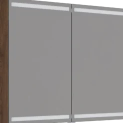 Scanbad Level spejlskab 100x80cm brun eg