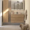 Scanbad Level spejlskab 100x80cm natur eg