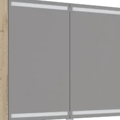 Scanbad Level spejlskab 100x80cm natur eg