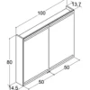 Scanbad Level spejlskab 100x80cm sort eg