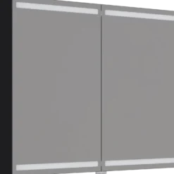 Scanbad Level spejlskab 100x80cm sort eg
