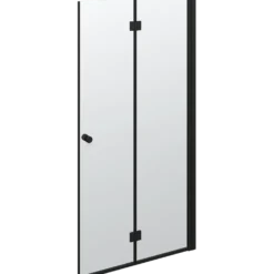 Scanbad Match foldbar brusedør 99x200 cm mat sort - OBS kun 1 stk.