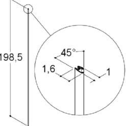 Scanbad Match magnetliste til D brusevæg 198,5 cm