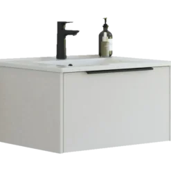 Scanbad NOW vaskeskab m/én skuffe 33,8x61x45,5 mat sand glat front