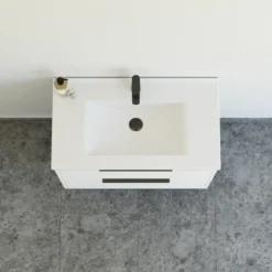 Scanbad NOW vaskeskab m/to skuffer 65,8x81x45,5 cm mat hvid glat front