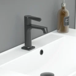 Scanbad overløbsroset t/porcelænsvask 3x3x1,5cm sort