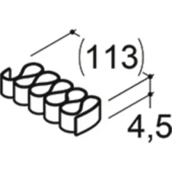 Scanbad rumdeler til skuffer 4,5x113x0,3 cm sort