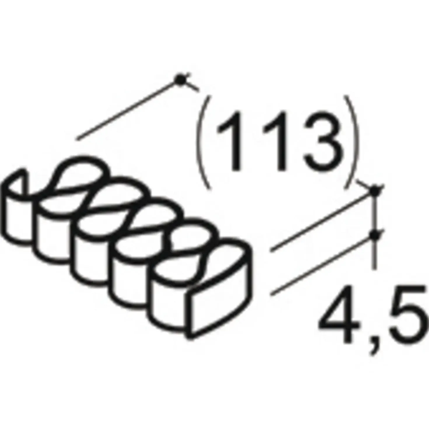 Scanbad rumdeler til skuffer 4,5x113x0,3 cm sort