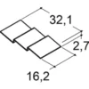 Scanbad skuffedisplay 16,2x2,7x32,1 cm sort