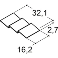 Scanbad skuffedisplay 16,2x2,7x32,1 cm sort