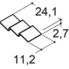 Scanbad skuffedisplay 11,2x2,7x24,1 cm sort