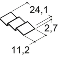 Scanbad skuffedisplay 11,2x2,7x24,1 cm sort