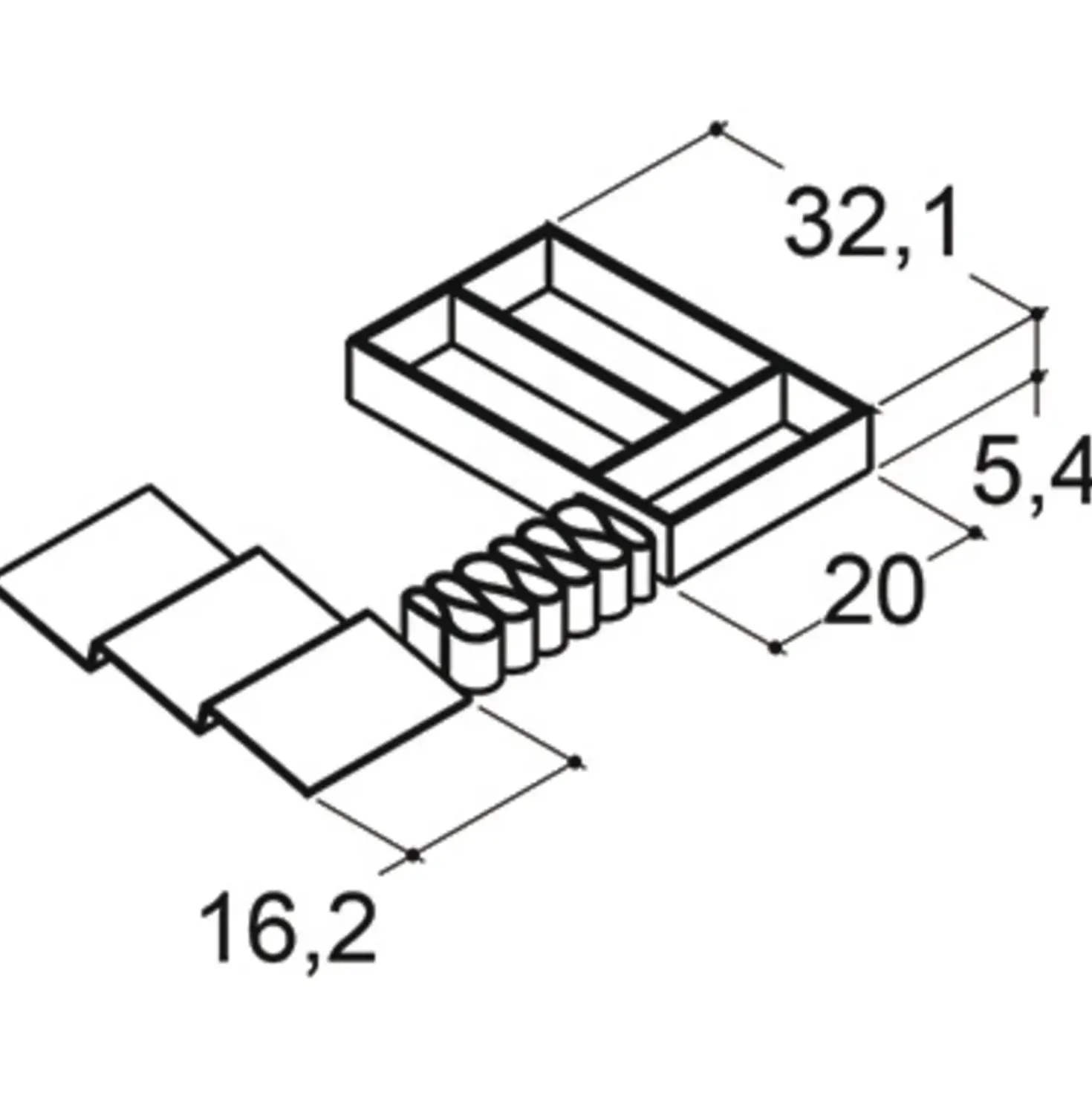 Scanbad skuffeindretnings indsats 100x44cm eg