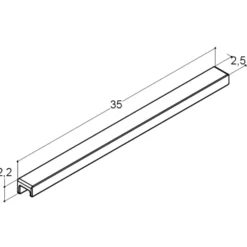 Scanbad Step bøjlegreb 35cm inox