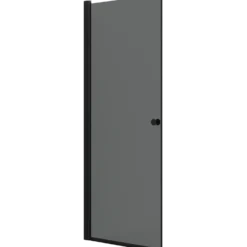 scanbad svingdør 89x200cm sort/røgfarvet glas