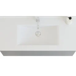 Scanbad vaskeskab m/håndvask 100cm mat grå