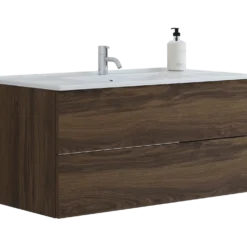 Scanbad vaskeskab m/håndvask 100cm brun eg