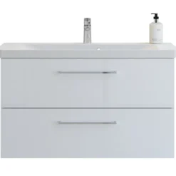 Scanbad vaskeskab m/marbelle vask 100cm hv hgl