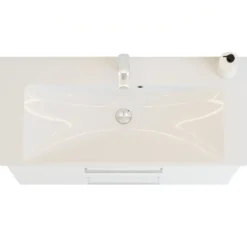 Scanbad vaskeskab m/marbelle vask 100cm mat hvid