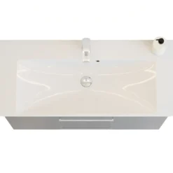 Scanbad vaskeskab m/marbelle vask 100cm mat grå