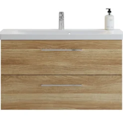 Scanbad vaskeskab m/marbelle vask 100cm varm eg
