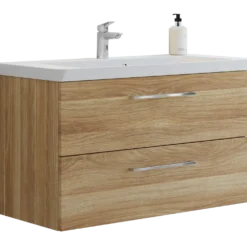 Scanbad vaskeskab m/marbelle vask 100cm varm eg