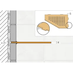 Schlüter Wave sæbehylde femkantet børstet rustfrit stål 195x195 mm