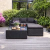 Sejerø sofasæt med bord sort