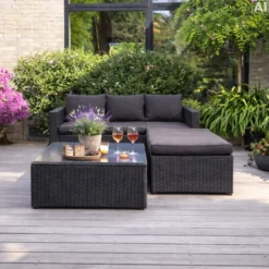 Sejerø sofasæt med bord sort