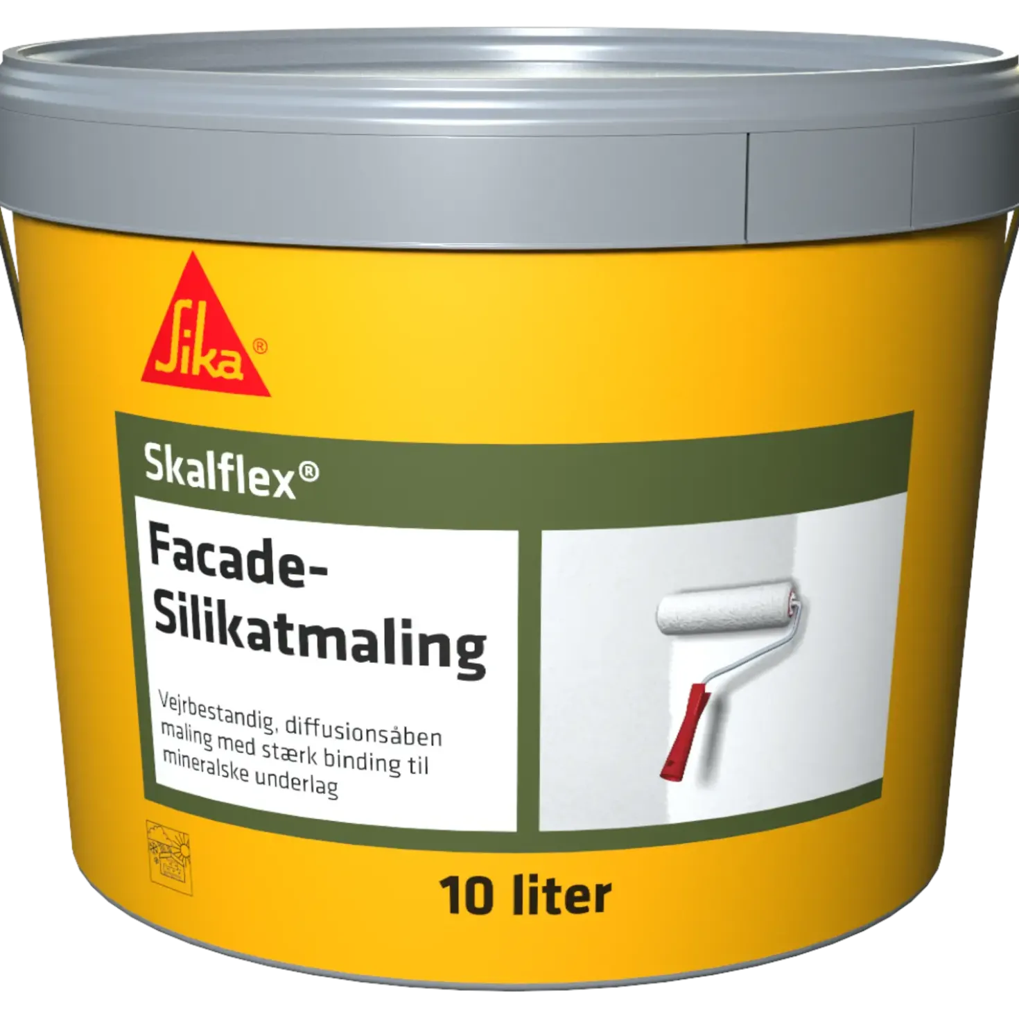 Skalflex Facade- Silikatmaling 002 sølvgrå 10 L