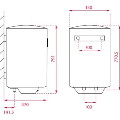 Smart Control elektrisk vandvarmer 80 L