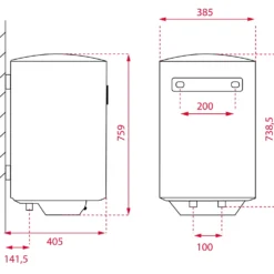 Smart Control elektrisk vandvarmer 50 L