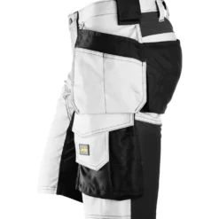 Snickers Allroundwork arbejdsshorts med hylsterlommer stretch hvid/sort str. 56