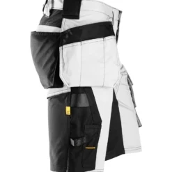 Snickers Allroundwork arbejdsshorts med hylsterlommer stretch hvid/sort str. 56