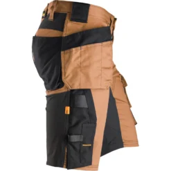 Snickers Allroundwork arbejdsshorts med hylsterlommer stretch brun/sort str. 46