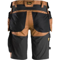 Snickers Allroundwork arbejdsshorts med hylsterlommer stretch brun/sort str. 46