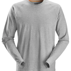 Snickers Allroundwork t-shirt langærmet lys gråmeleret str. 3XL