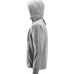 Snickers Flexiwork hættetrøje i fleece grå/sort str. 2XL