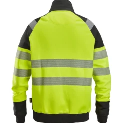 Snickers hi-vis sweatjakke med lynlås gul/sort str. 2XL