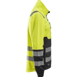 Snickers hi-vis trøje med gennemgående lynlås, klasse 2 gul/sort str. L