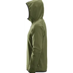 Snickers hættetrøje fleece khaki grøn str. M